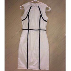 Calvin Klein business tight white black dress